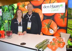den Haan Greenhouses owners Jodi and husband Luke Den Haan produce tomatoes and cucumbers for the local Canada market.